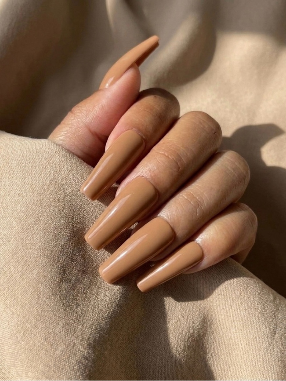 Sweet Caramel | light brown | press on nails ( Handmade )